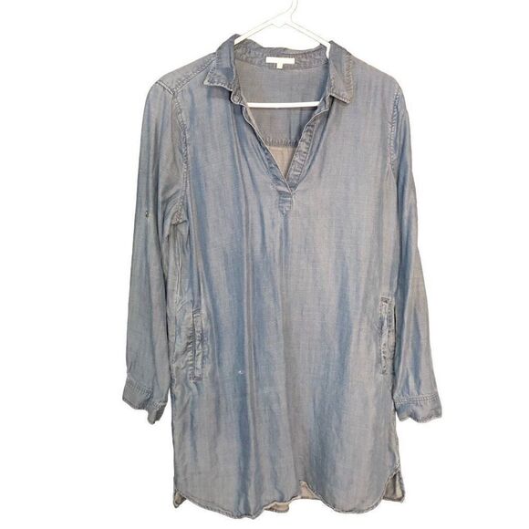 Laju Chambray Shift Dress Size L - Picture 1 of 9